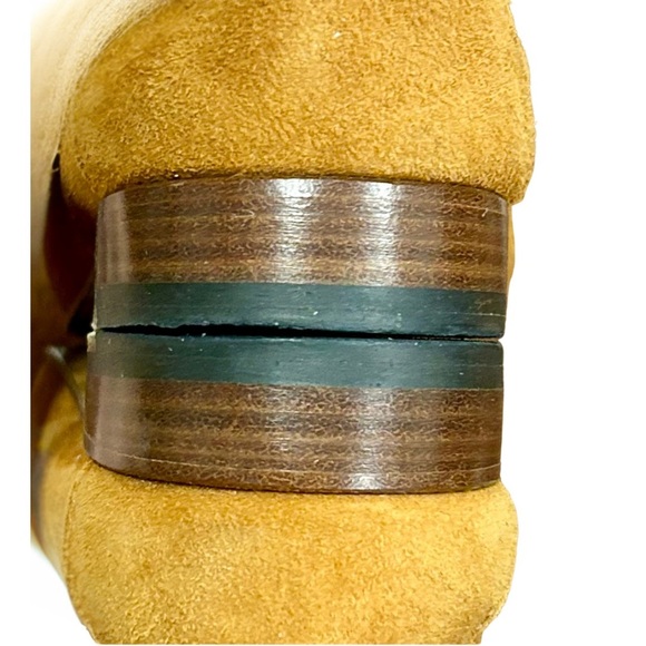 M.GEMI Suede Loafers Made in Italy – Mustard Yellow/Tan – Size 36.5 (US 6.5–7) - Picture 5 of 12